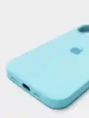 Голубой чехол Silicone Case для iPhone 13 с закрытым низом