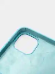 Голубой чехол Silicone Case для iPhone 13 с закрытым низом