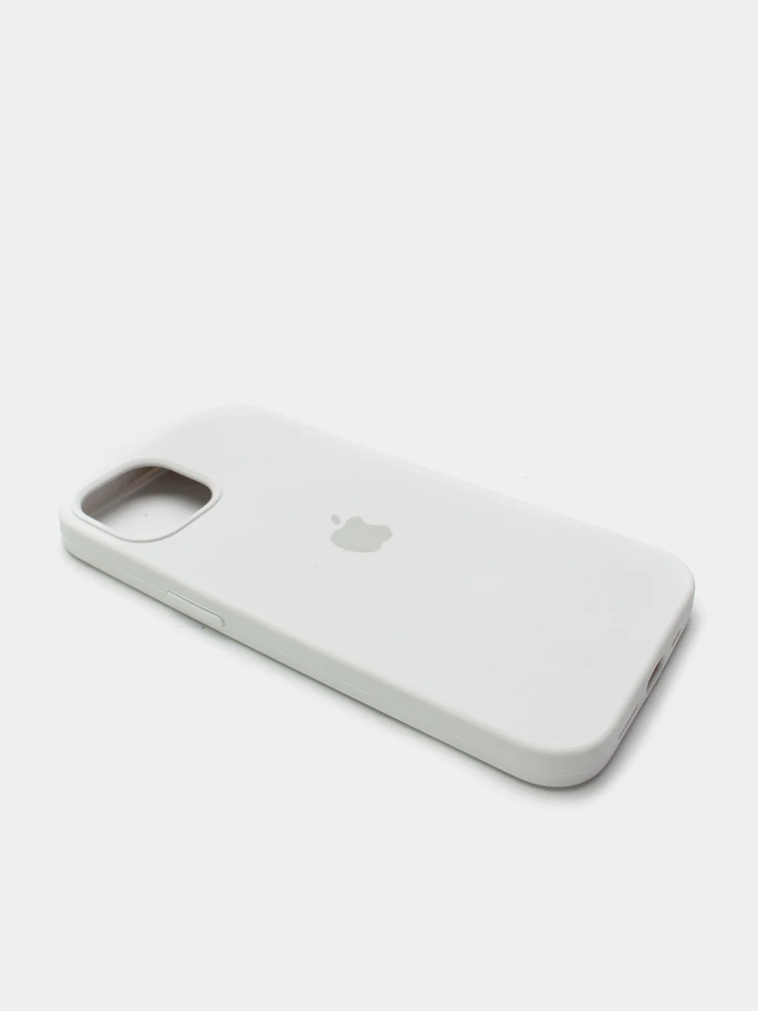 Белый чехол Silicone Case для iPhone 13 с закрытым низом