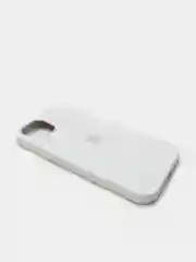 Белый чехол Silicone Case для iPhone 13 с закрытым низом