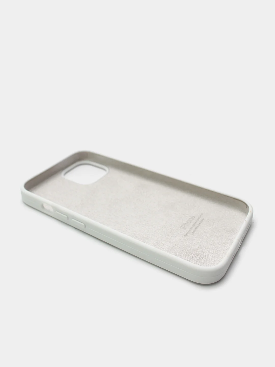 Белый чехол Silicone Case для iPhone 13 с закрытым низом