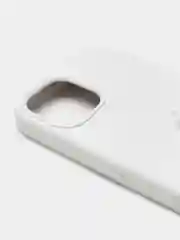 Белый чехол Silicone Case для iPhone 13 с закрытым низом