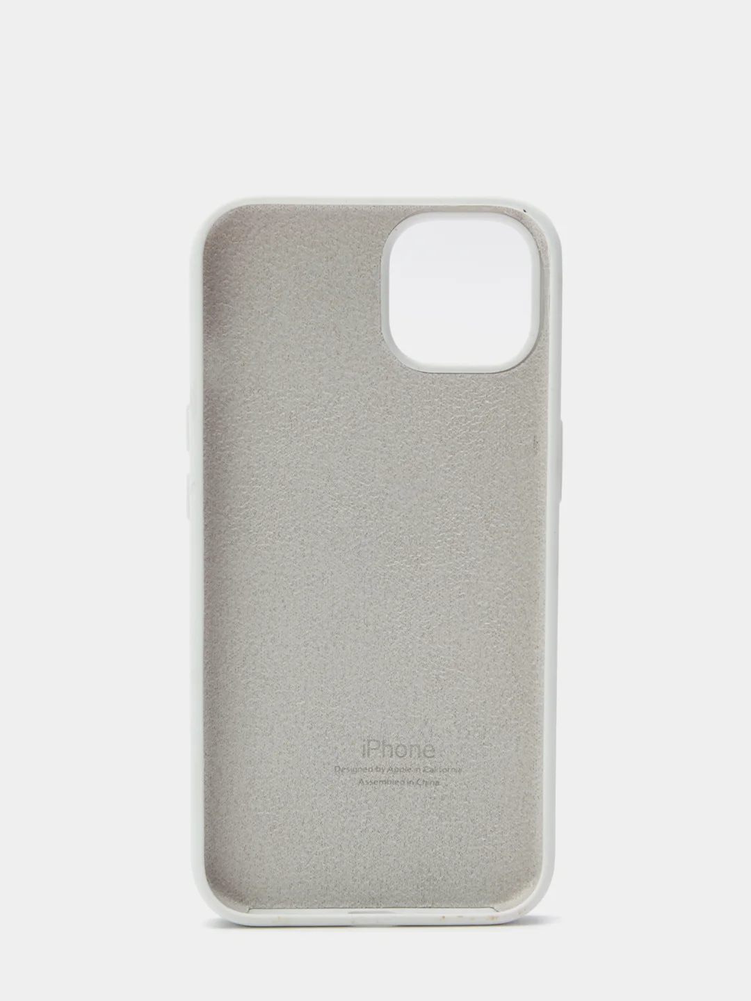 Белый чехол Silicone Case для iPhone 13 с закрытым низом