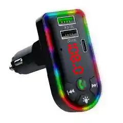 Черный автомобильный Bluetooth FM трансмиттер. с функцией зарядки CAR F7