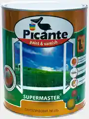 Эмаль глянцевая по дереву и металлу Picante SUPERMASTER RAL-0010 темно-коричневая 2,5 кг