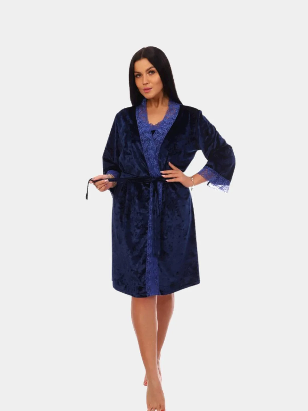 Синий комплект одежда для дома Малахит lovetex.store