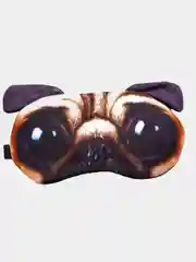 Коричневый маска для сна с охлаждающим гидрогелем " Животные "