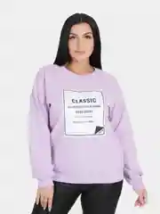 Сиреневый свитшот женский Молния lovetex.store
