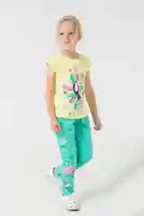 Бирюзовый брюки для девочки футер-петля  на манжетах 100% хлопок crockid