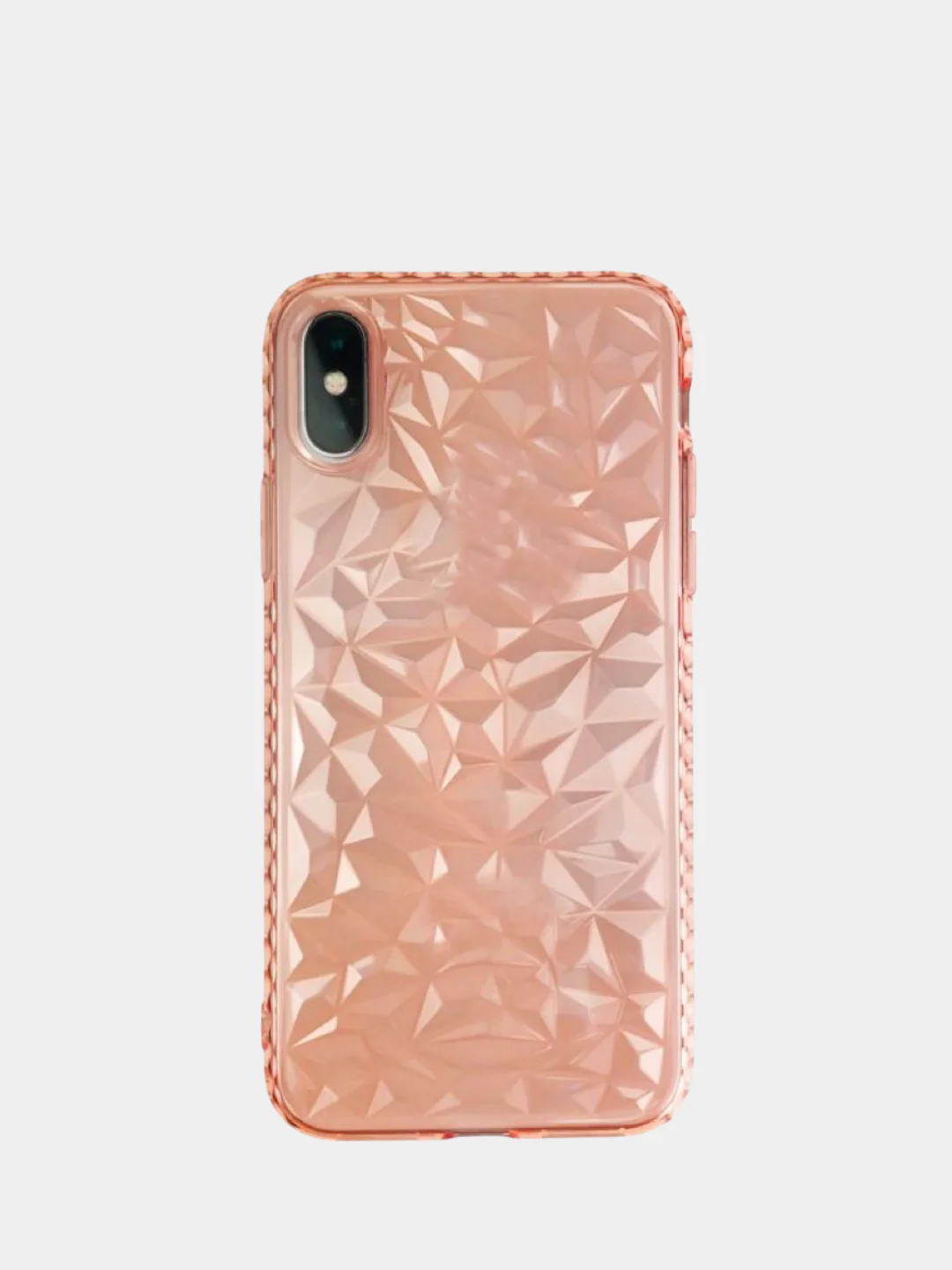 Розовый прозрачный чехол для iPhone 11 12 Pro силиконовый айфон про