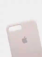 Бежевый меланж чехол Silicone Case для iPhone 7, 8, SE2, iPhone Se2 2020, с логотипом