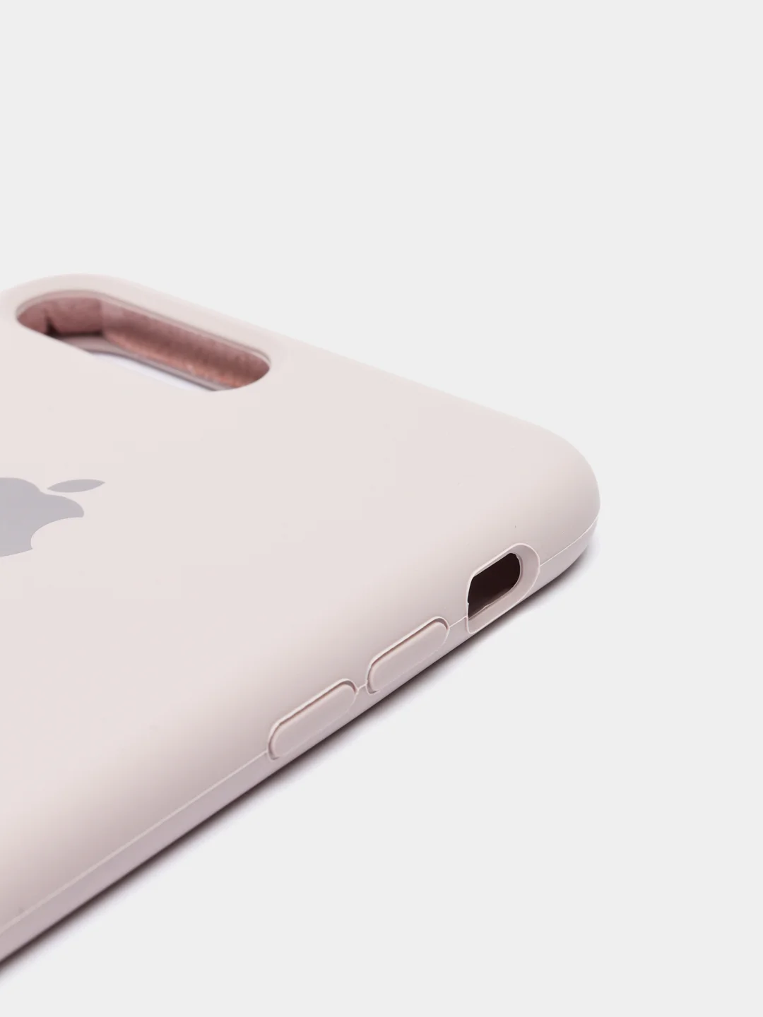 Бежевый меланж чехол Silicone Case для iPhone 7, 8, SE2, iPhone Se2 2020, с логотипом