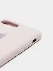 Бежевый меланж чехол Silicone Case для iPhone 7, 8, SE2, iPhone Se2 2020, с логотипом