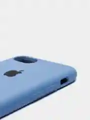 Синий меланж чехол Silicone Case для iPhone 7, 8, SE2, iPhone Se2 2020, с логотипом
