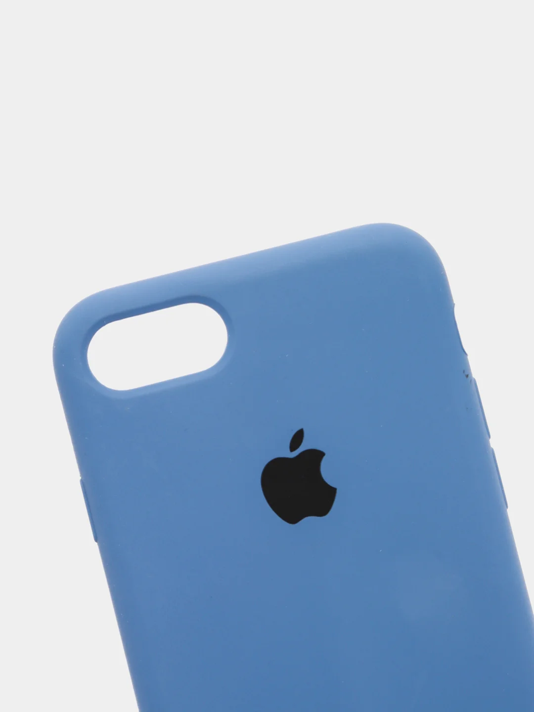 Синий меланж чехол Silicone Case для iPhone 7, 8, SE2, iPhone Se2 2020, с логотипом