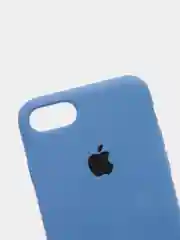 Синий меланж чехол Silicone Case для iPhone 7, 8, SE2, iPhone Se2 2020, с логотипом