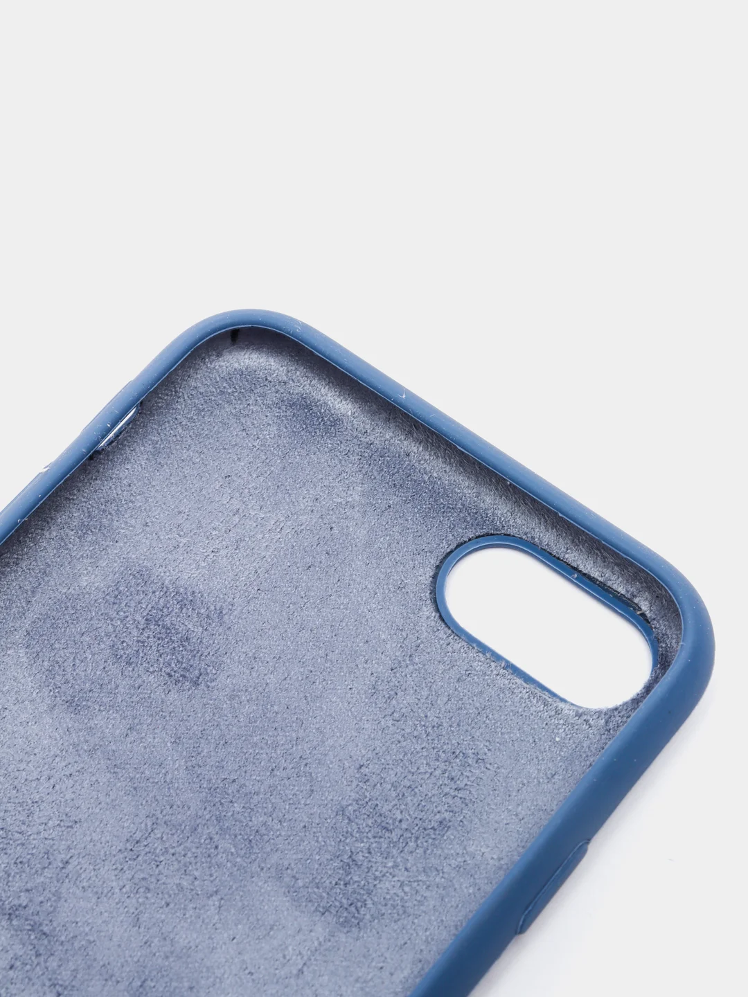 Синий меланж чехол Silicone Case для iPhone 7, 8, SE2, iPhone Se2 2020, с логотипом