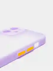 Пурпурный матовый чехол на айфон 11, 12, 13, 14, Pro, 11 Pro Max, 12 Pro Max с цветными кнопками