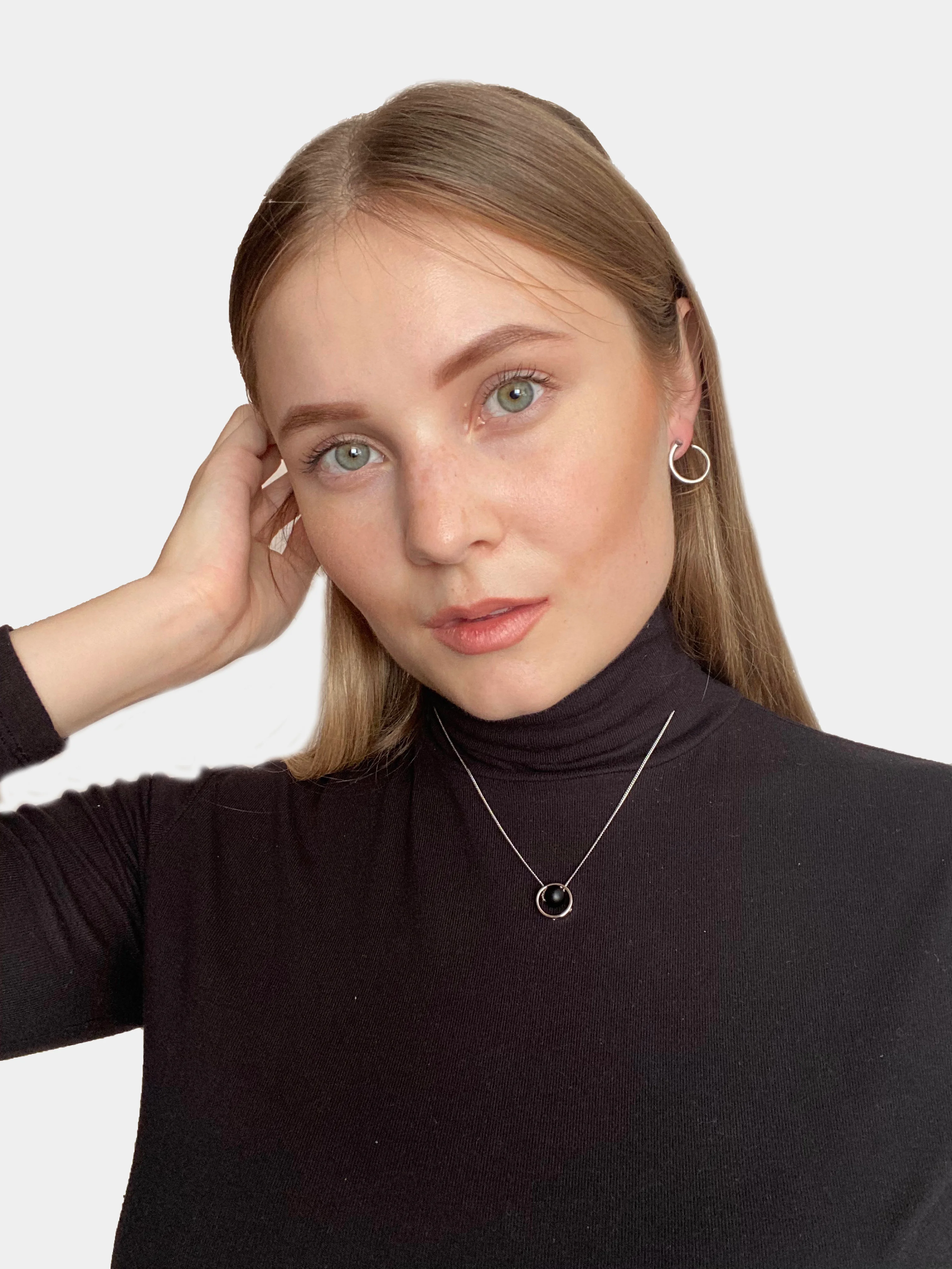 Серьги круглые