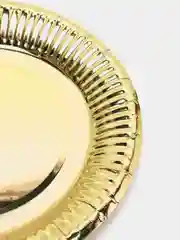 Золотой тарелки одноразовые, для праздника "Металик", 10 шт/уп