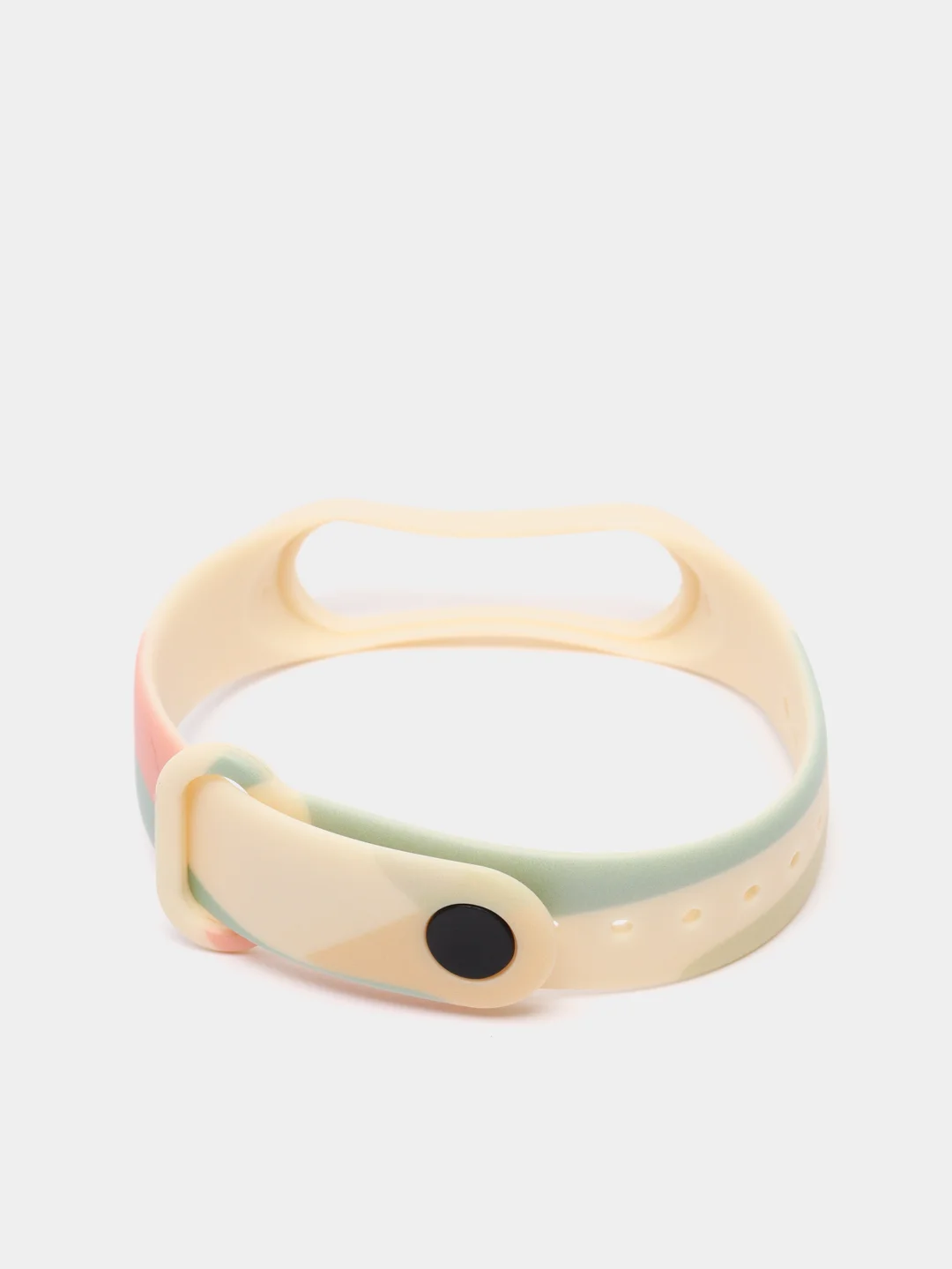 Голубой ремешок с принтом для Xiaomi Mi Band 3 / 4 / 5 / 6 силиконовый