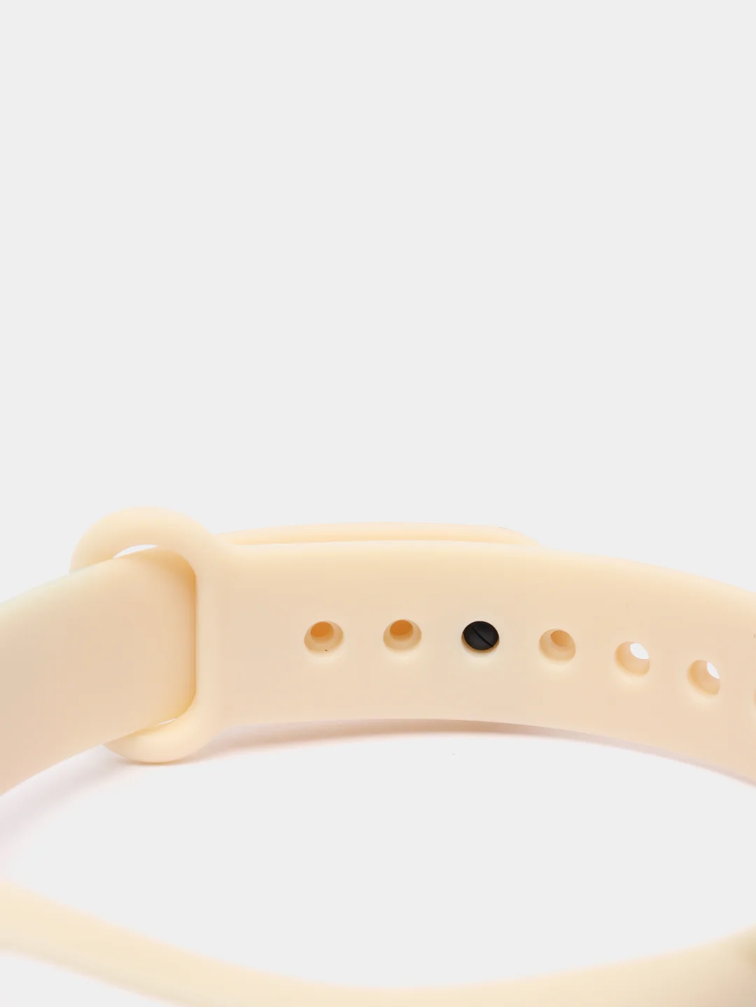 Бежевый ремешок с принтом для Xiaomi Mi Band 3 / 4 / 5 / 6 силиконовый