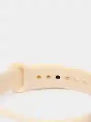 Бежевый ремешок с принтом для Xiaomi Mi Band 3 / 4 / 5 / 6 силиконовый