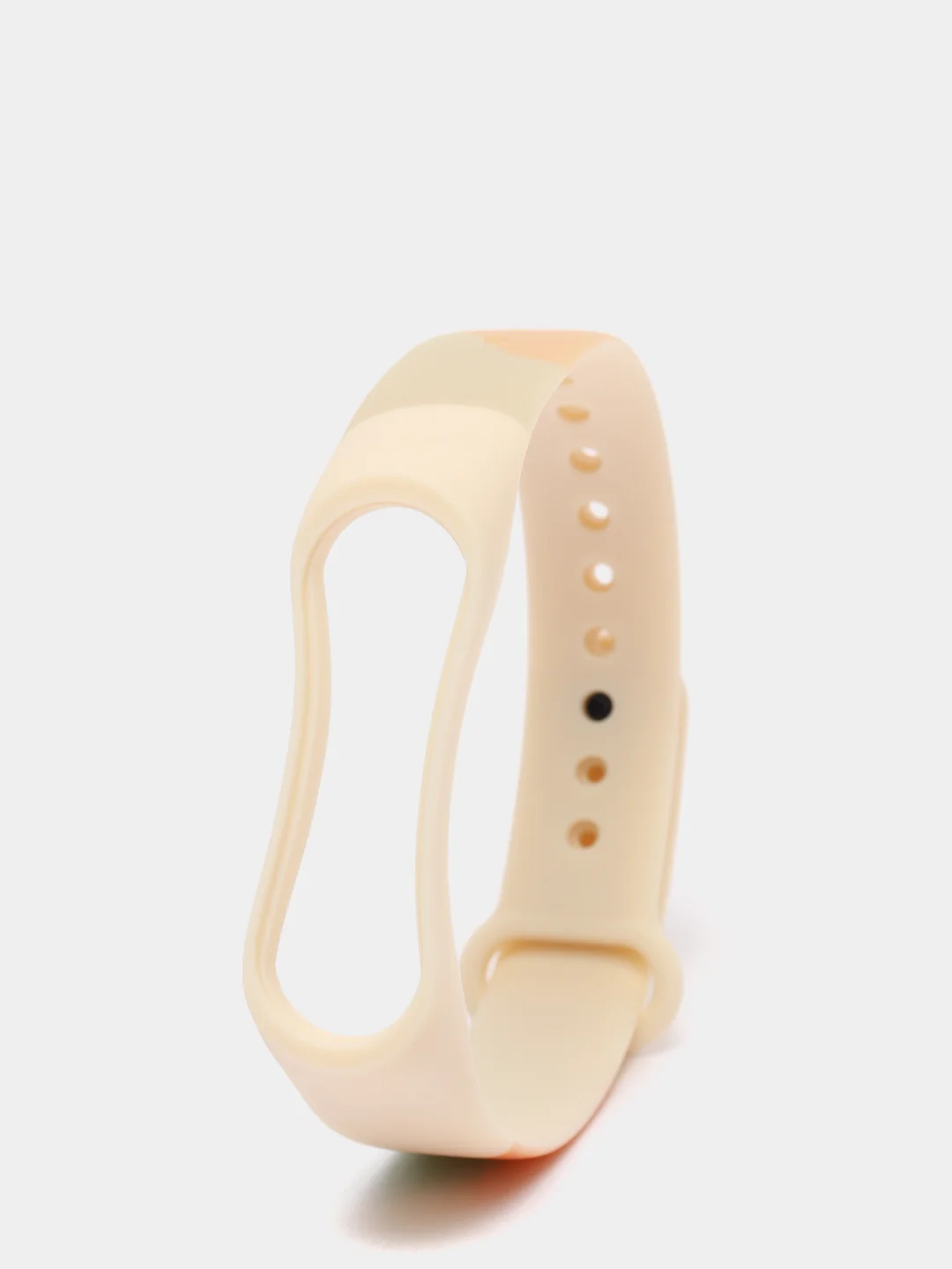 Бежевый ремешок с принтом для Xiaomi Mi Band 3 / 4 / 5 / 6 силиконовый