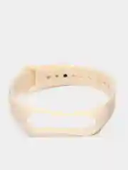 Бежевый ремешок с принтом для Xiaomi Mi Band 3 / 4 / 5 / 6 силиконовый