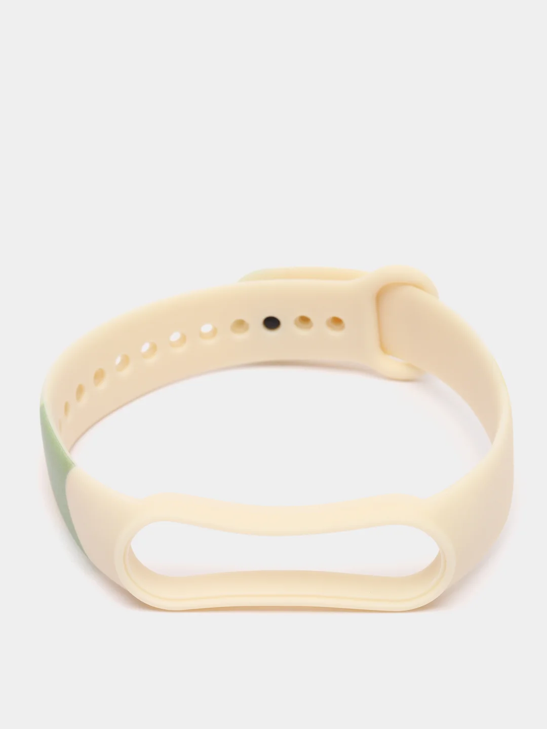 Зелёный хаки ремешок с принтом для Xiaomi Mi Band 3 / 4 / 5 / 6 силиконовый