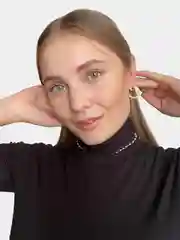 Серьги-пусеты круглые