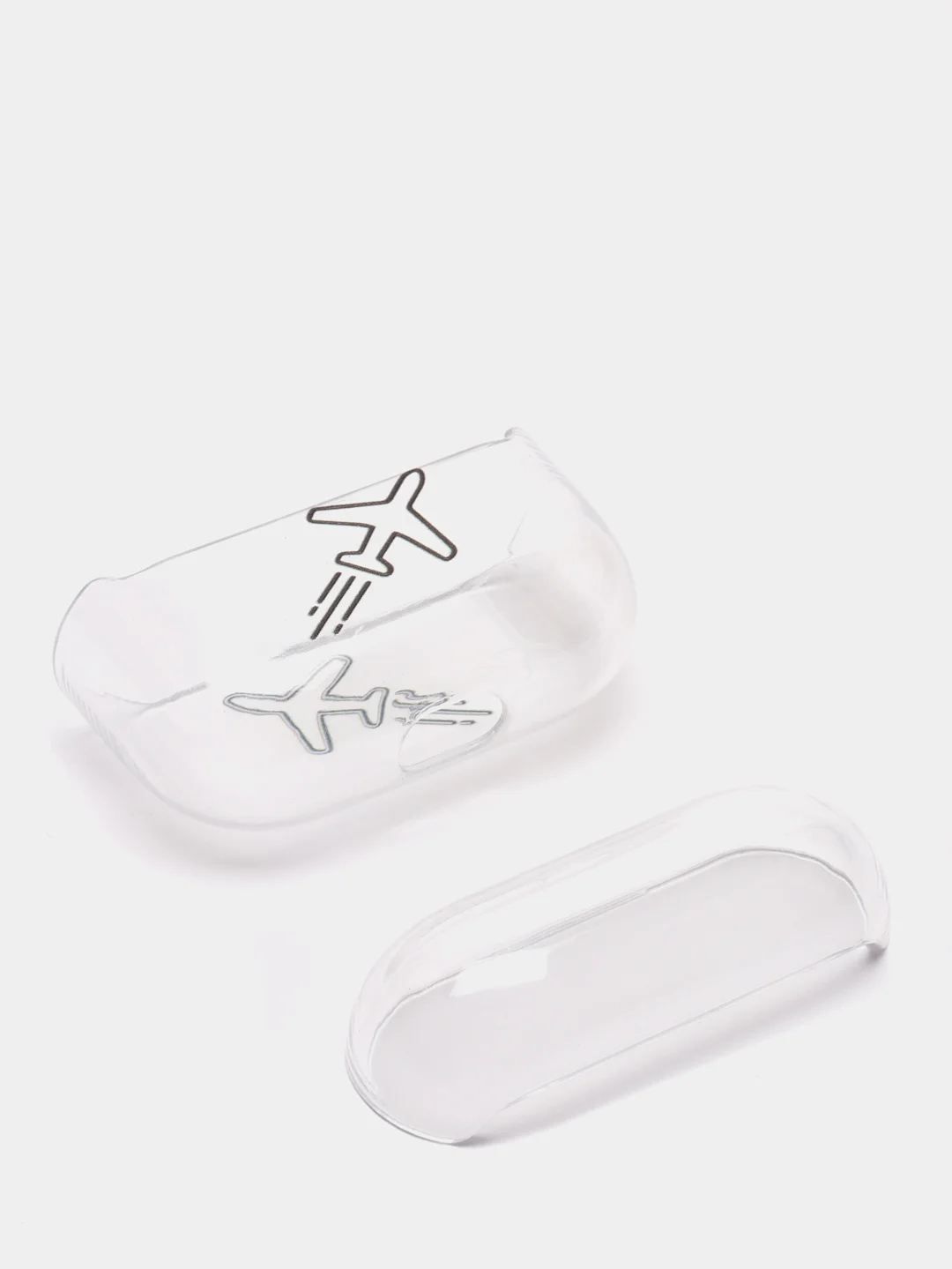 Небесно-голубой прозрачный пластиковый чехол для Apple Airpods Pro