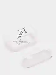 Небесно-голубой прозрачный пластиковый чехол для Apple Airpods Pro