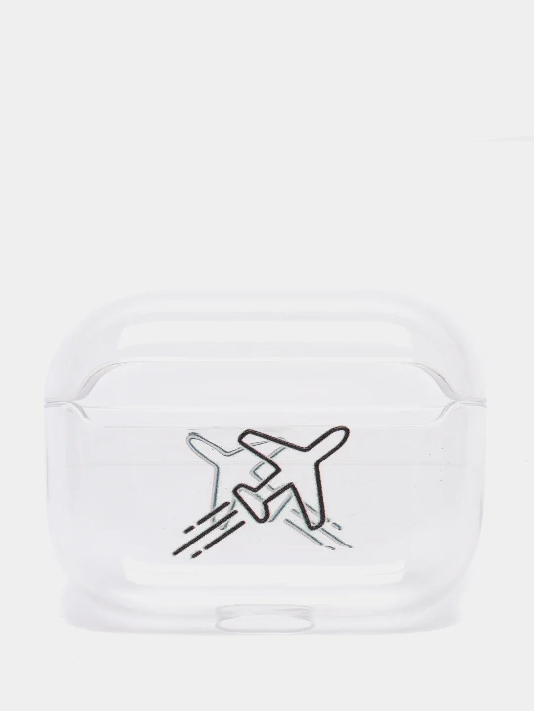 Небесно-голубой прозрачный пластиковый чехол для Apple Airpods Pro