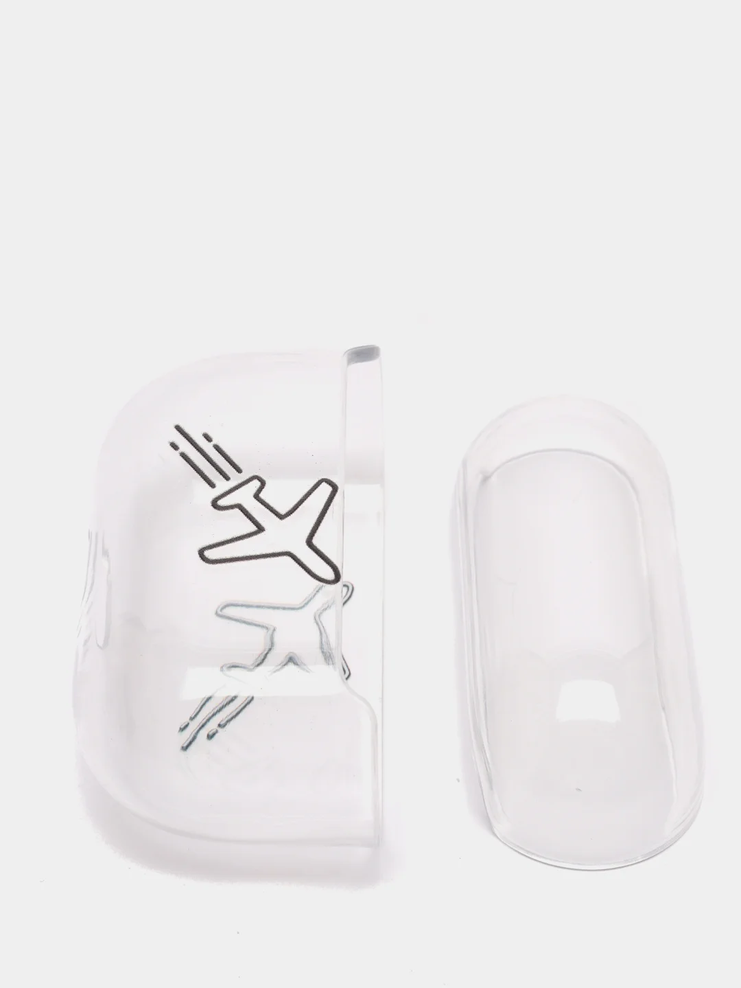 Небесно-голубой прозрачный пластиковый чехол для Apple Airpods Pro