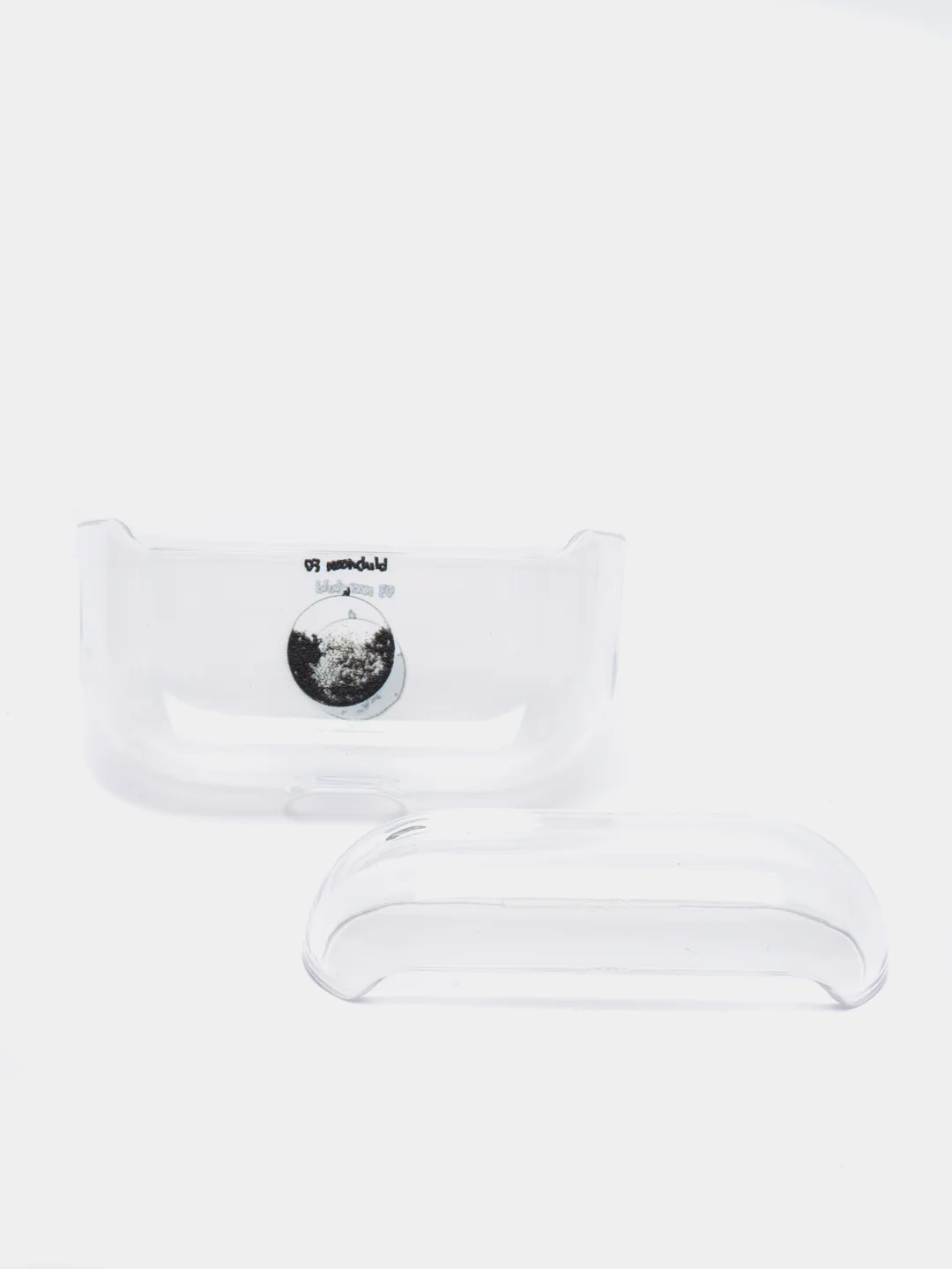 Серый прозрачный пластиковый чехол для Apple Airpods Pro