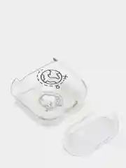 Зеленый чехол для наушников Apple Airpods 1 / 2 прозрачный пластиковый