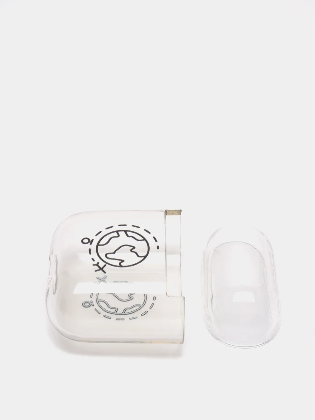 Зеленый чехол для наушников Apple Airpods 1 / 2 прозрачный пластиковый