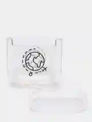 Зеленый чехол для наушников Apple Airpods 1 / 2 прозрачный пластиковый