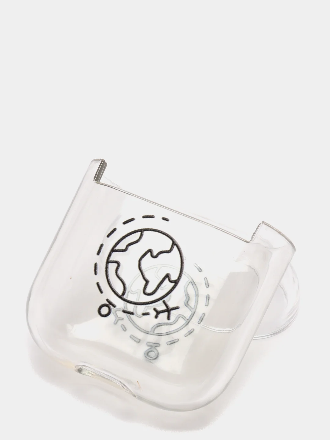 Зеленый чехол для наушников Apple Airpods 1 / 2 прозрачный пластиковый