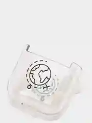 Зеленый чехол для наушников Apple Airpods 1 / 2 прозрачный пластиковый