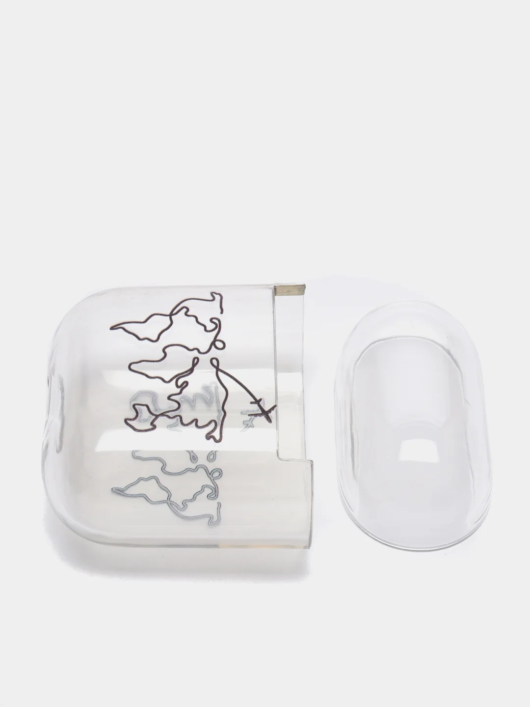 Морской чехол для наушников Apple Airpods 1 / 2 прозрачный пластиковый