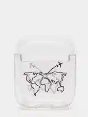 Морской чехол для наушников Apple Airpods 1 / 2 прозрачный пластиковый