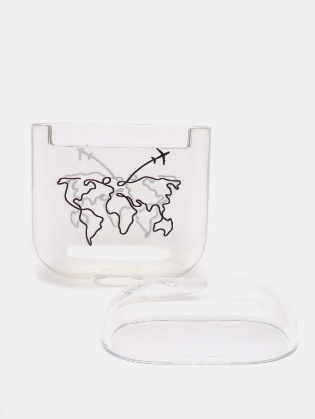 Морской чехол для наушников Apple Airpods 1 / 2 прозрачный пластиковый
