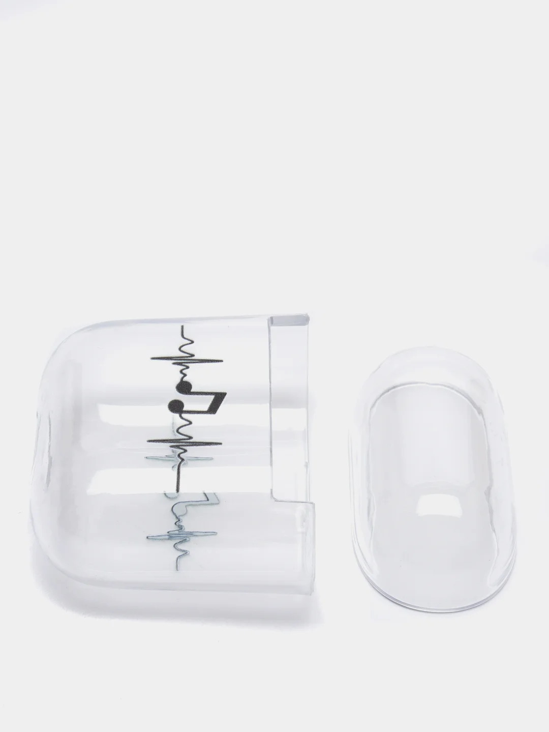 Прозрачный чехол для наушников Apple Airpods 1 / 2 прозрачный пластиковый