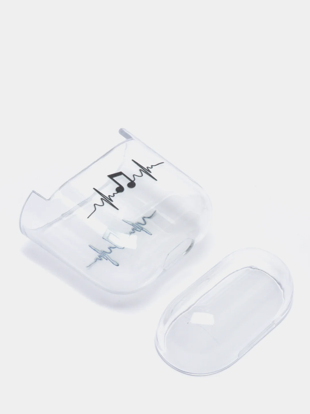 Прозрачный чехол для наушников Apple Airpods 1 / 2 прозрачный пластиковый