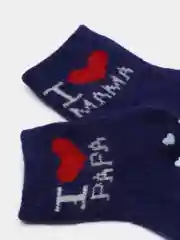 Темно-синий носочки /носки для малышей / новорожденных АНГОРА /  антискользящие, 0-6  мес