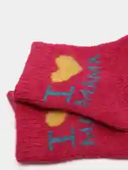 Фуксия носочки /носки для малышей / новорожденных АНГОРА /  антискользящие, 0-6  мес