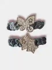 Серый резинка для волос разноцветные с ярким аксессуаром, декором