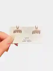 Конфетный серьги - каффы с жемчугом